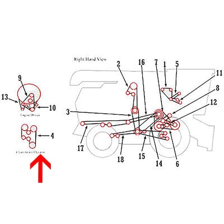 Aftermarket H77766 New Conveyor/Grain Elevator Belt Fits John Deere Feeder 6600 6620 7700 + COB40-0815